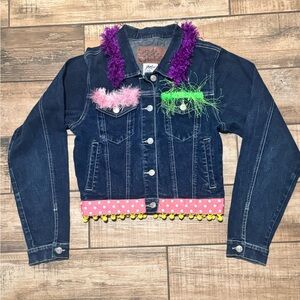 Like New Gasoline Girls Denim Jacket Size Medium